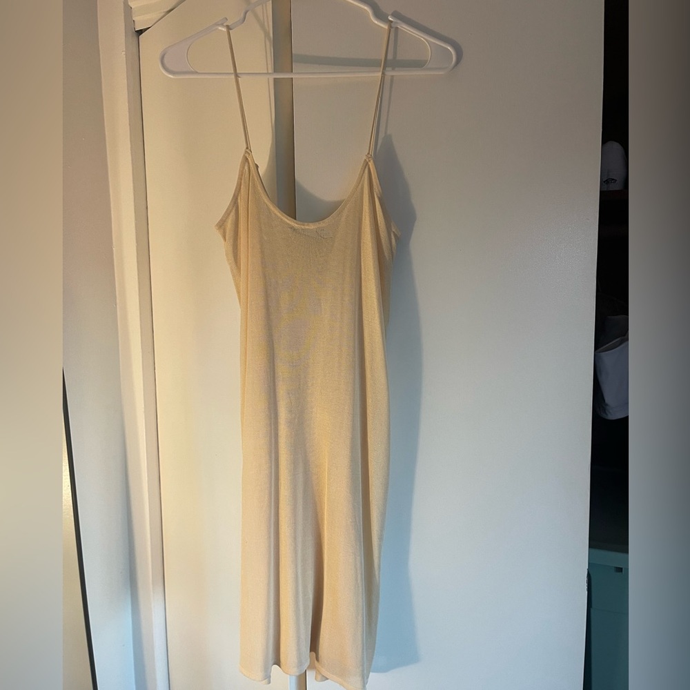 NWT Zara Yellow Coverup Dress Size Large